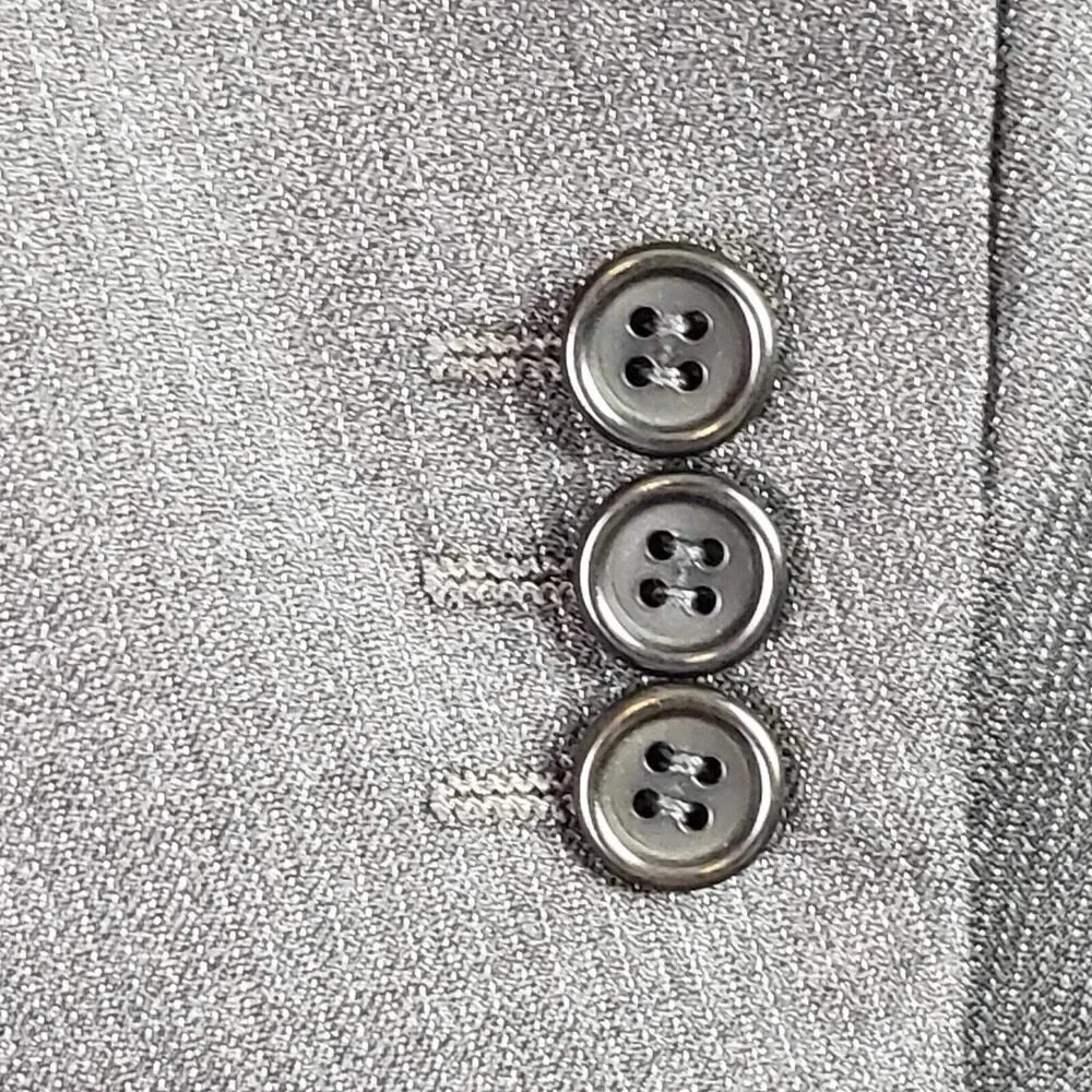 CANALI Coat Sport Jacket Blazer Wool Gray Stripe Three Button Mens 54L US 44